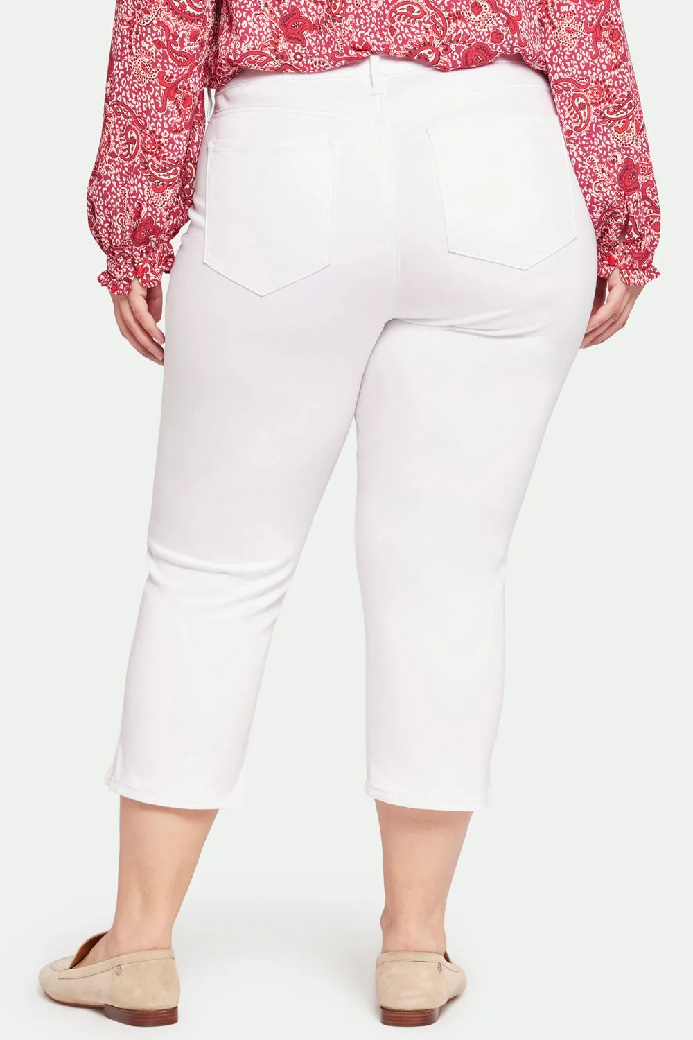 Chloe Capri Jeans In Plus Size - Optic White