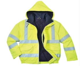 Class 3 Portwest Bizflame Hi-Vis Anti-Static Bomber Rain Jacket