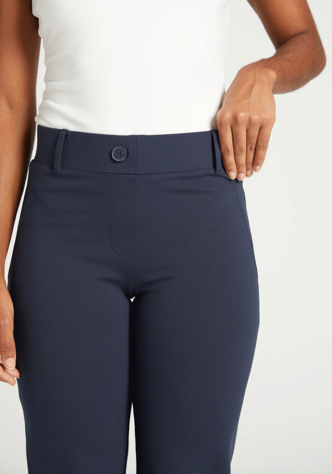 Classic Dress Pant Yoga Pant | Skinny (Navy)