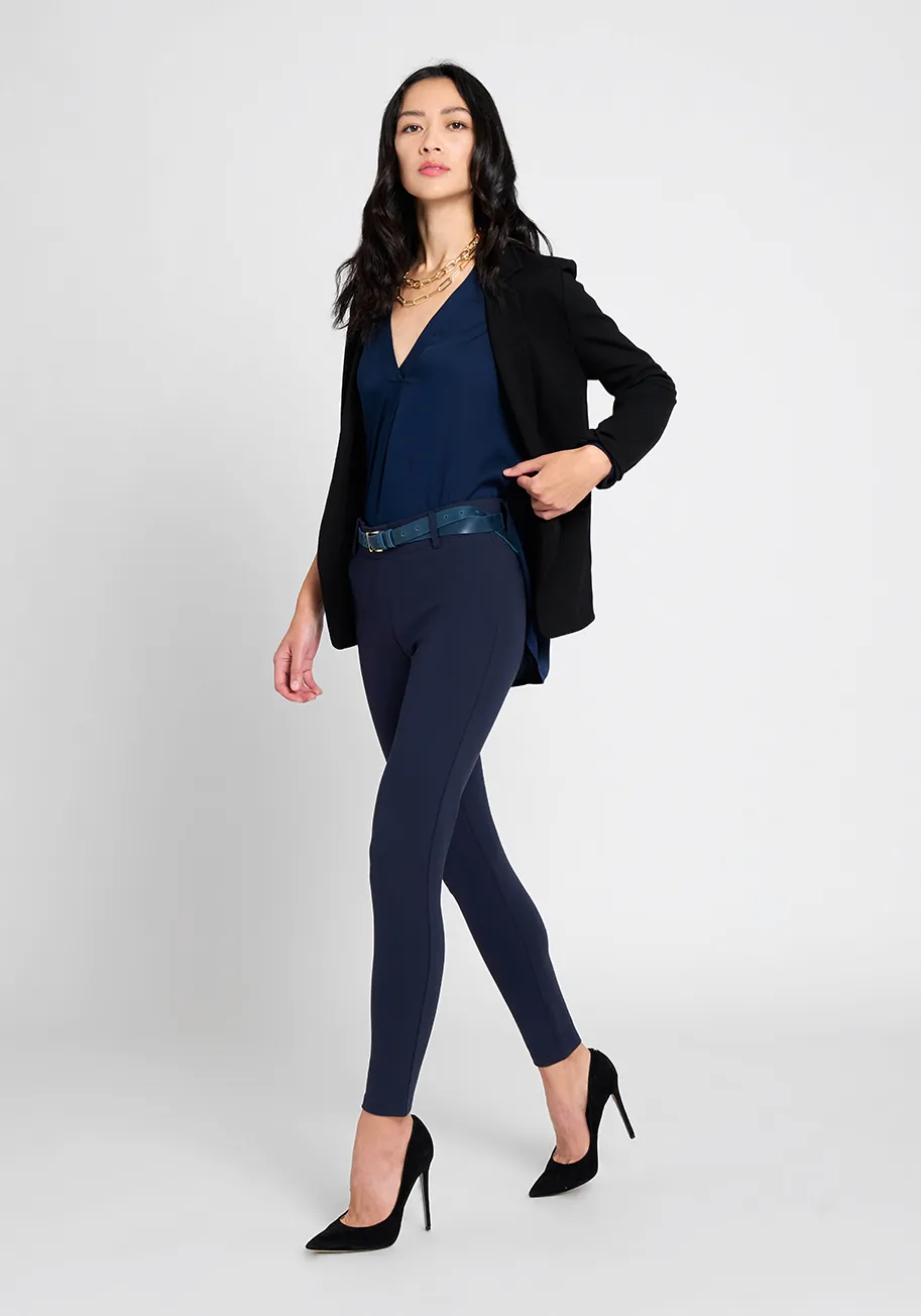 Classic Dress Pant Yoga Pant | Skinny (Navy)