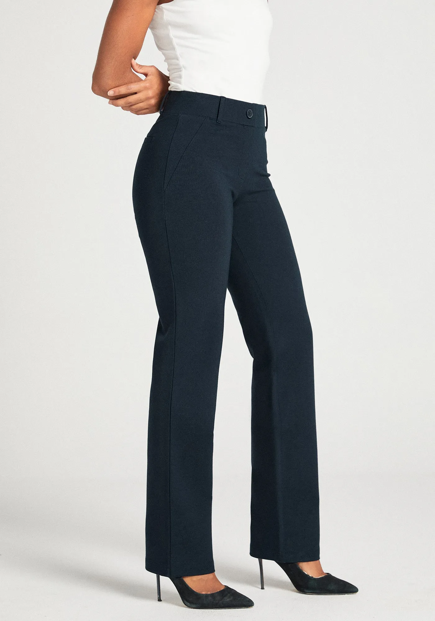 Classic Dress Pant Yoga Pant | Straight (Navy)