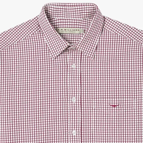 Collins Shirt - Check - Burgundy/White