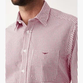 Collins Shirt - Check - Burgundy/White