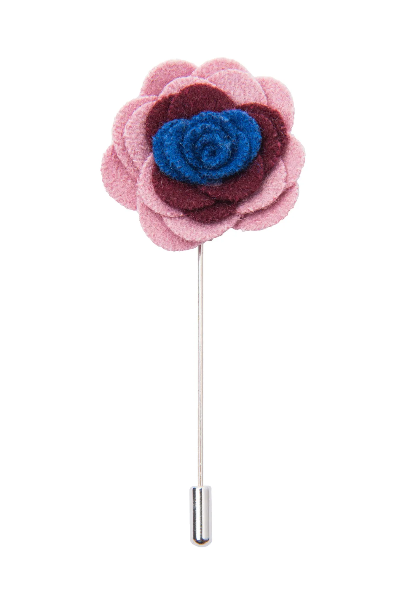 Concord Lapel Flower, Pink / Burgundy / Blue