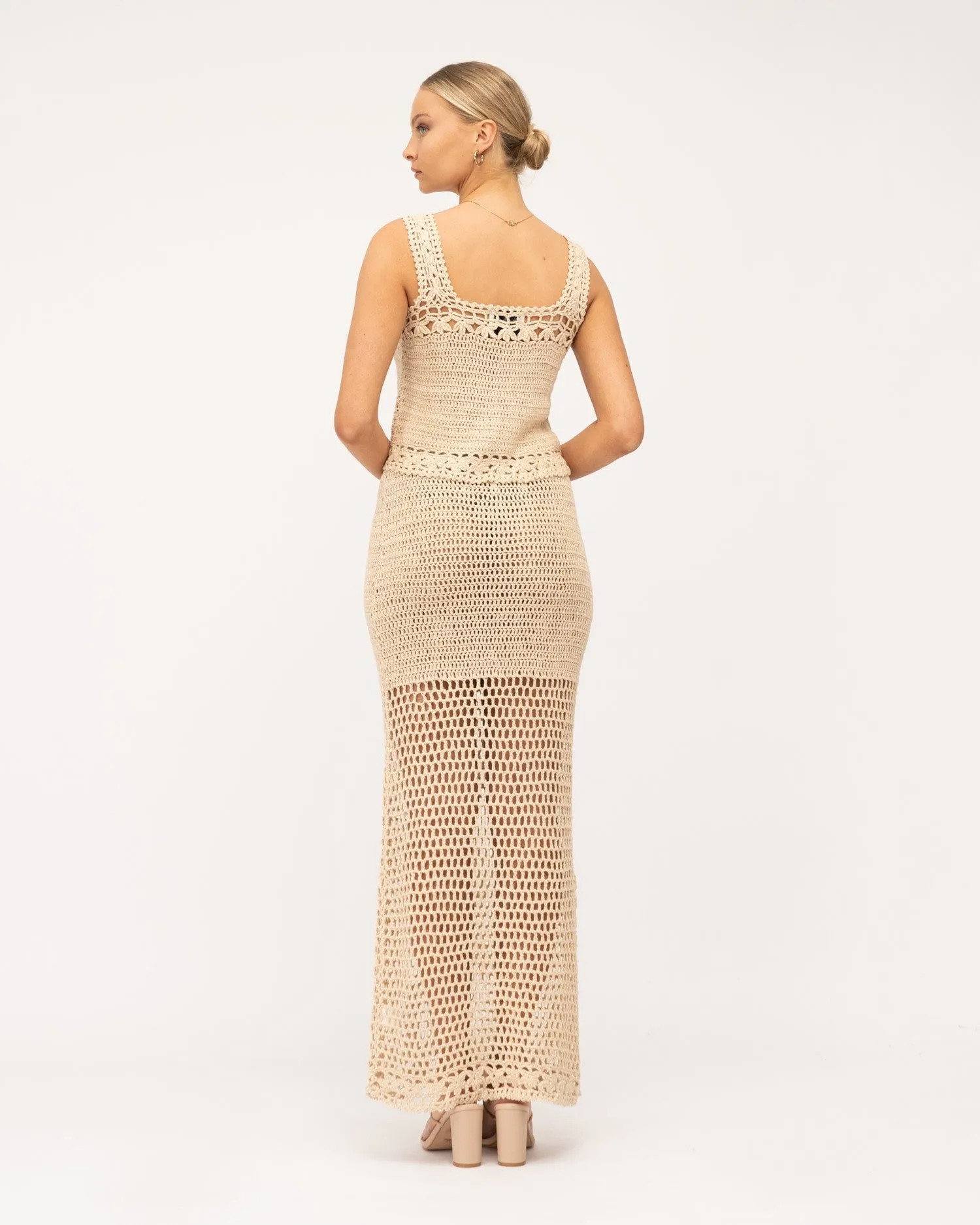 Crochet Skirt - Beige