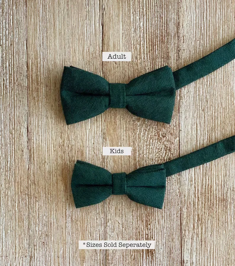 Dark Green Cotton Neck Tie