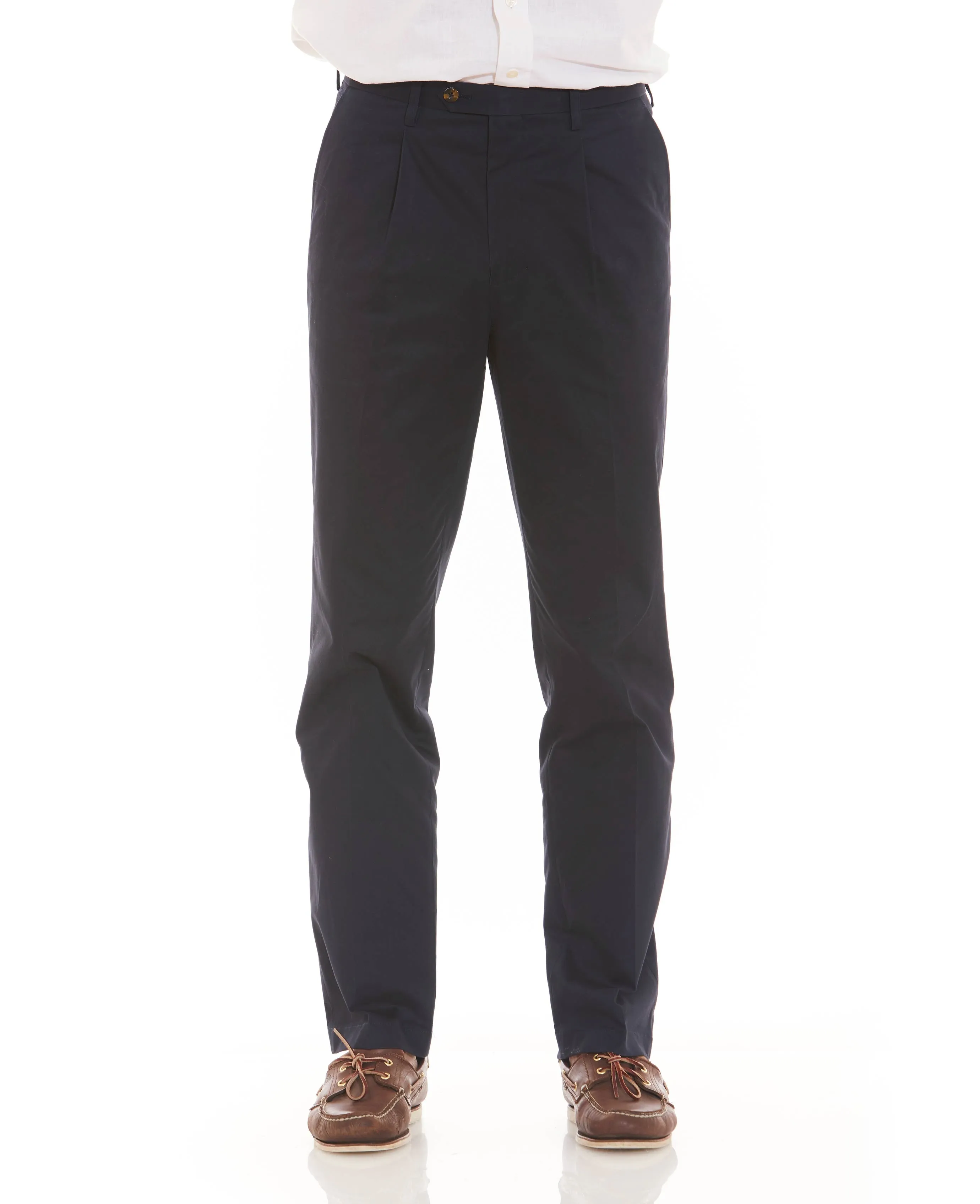 Dark Navy Pleat Front Classic Fit Chino