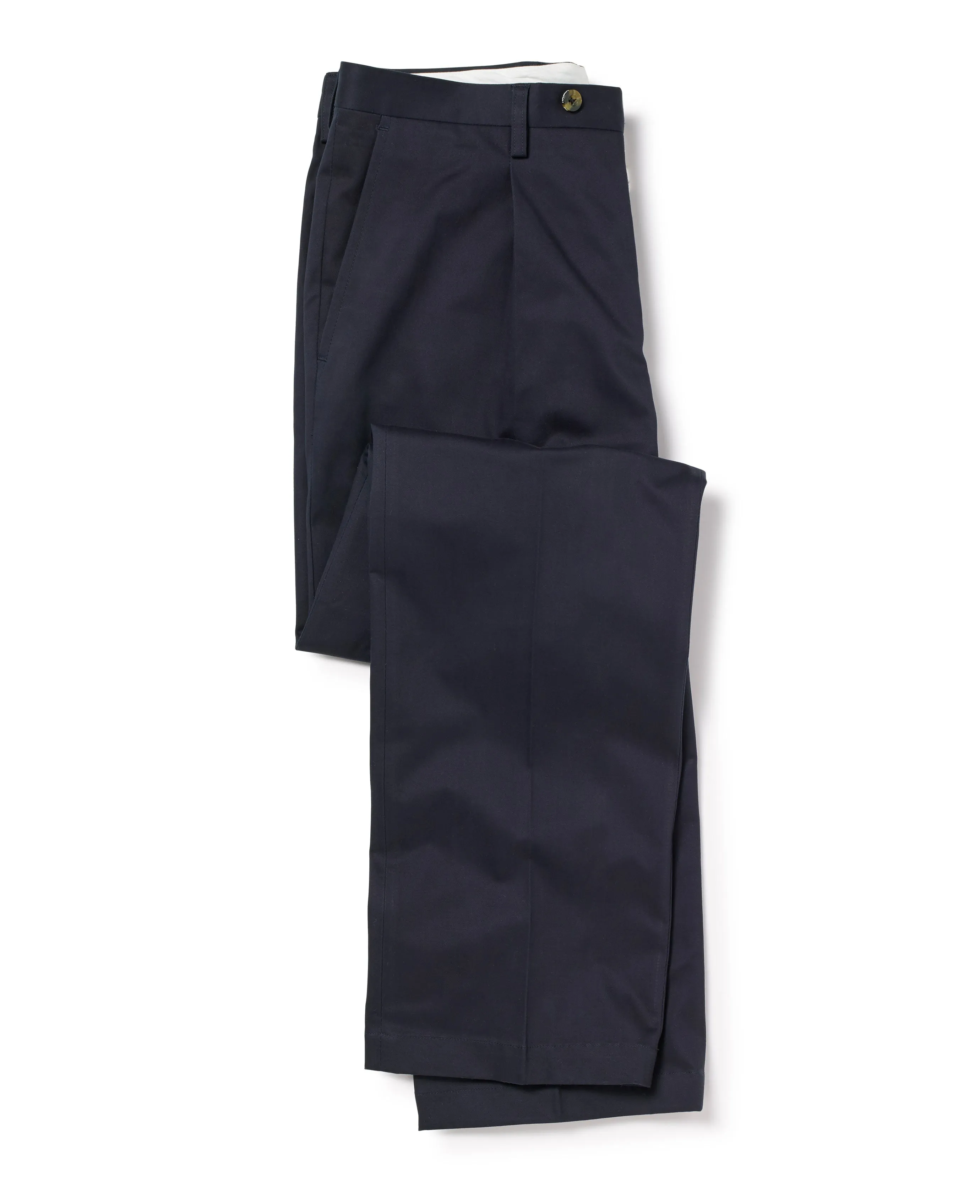 Dark Navy Pleat Front Classic Fit Chino