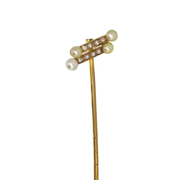 Diamond & Pearl Stick Pin