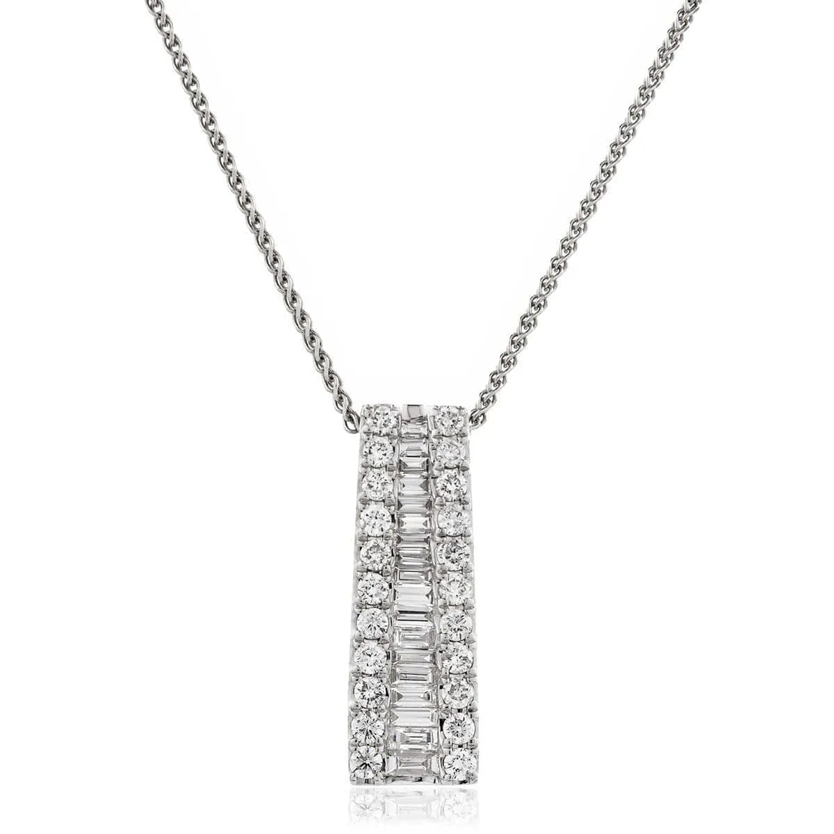 Diamond Drop Pendant in Channel Setting