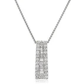 Diamond Drop Pendant in Channel Setting