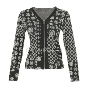 Dolcezza 'Forever Black & White' Knit Zip Jacket - Style 74132