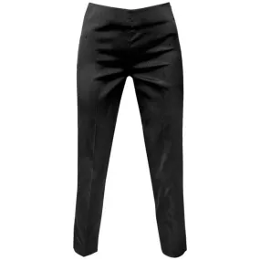 Dupioni Silk / Lycra Capri in Black