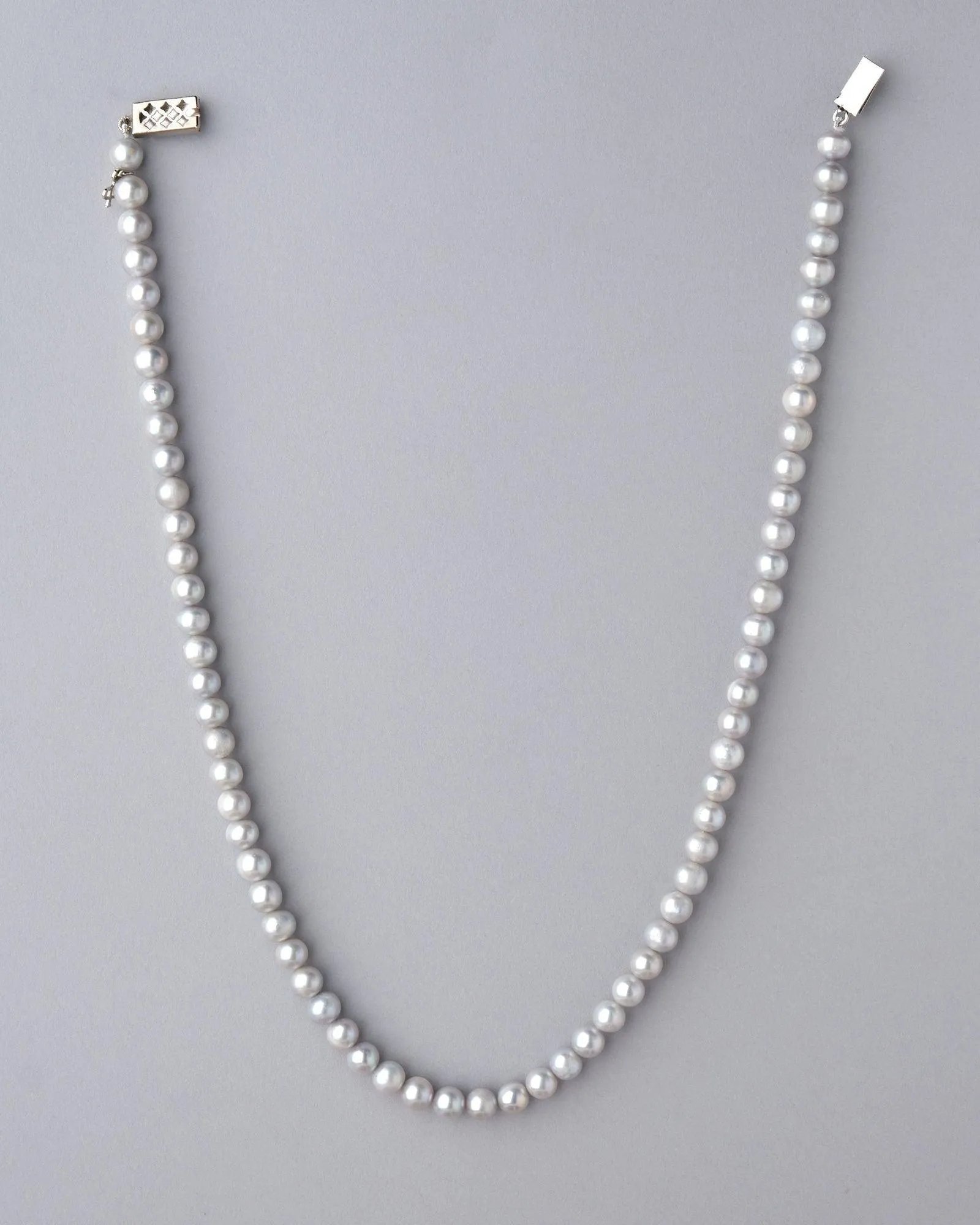 Elegant Grey Pearl Necklace