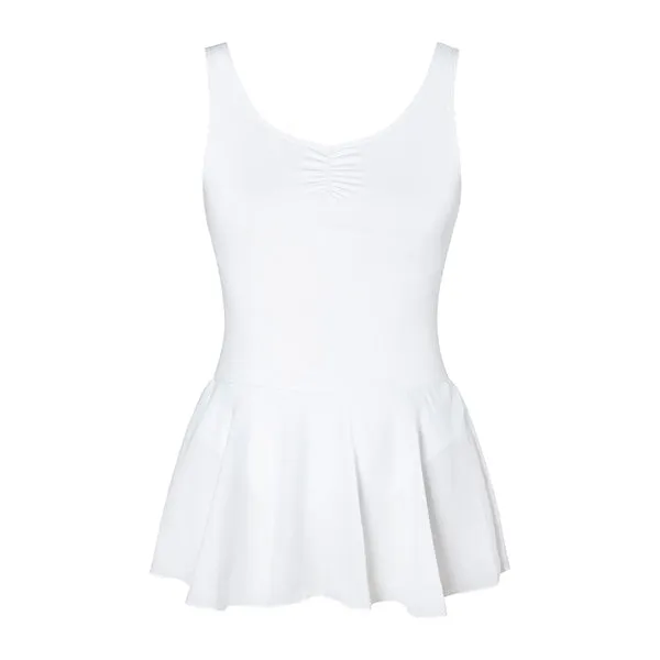 Energetiks Ashley Leotard With Skirt | White | Adult