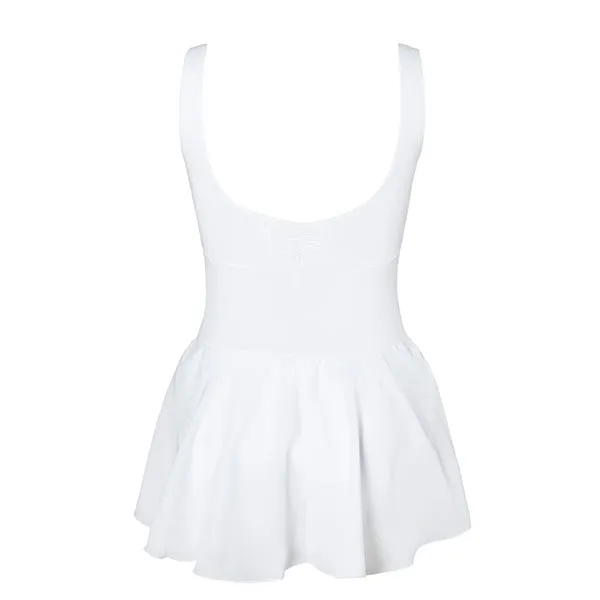 Energetiks Ashley Leotard With Skirt | White | Adult