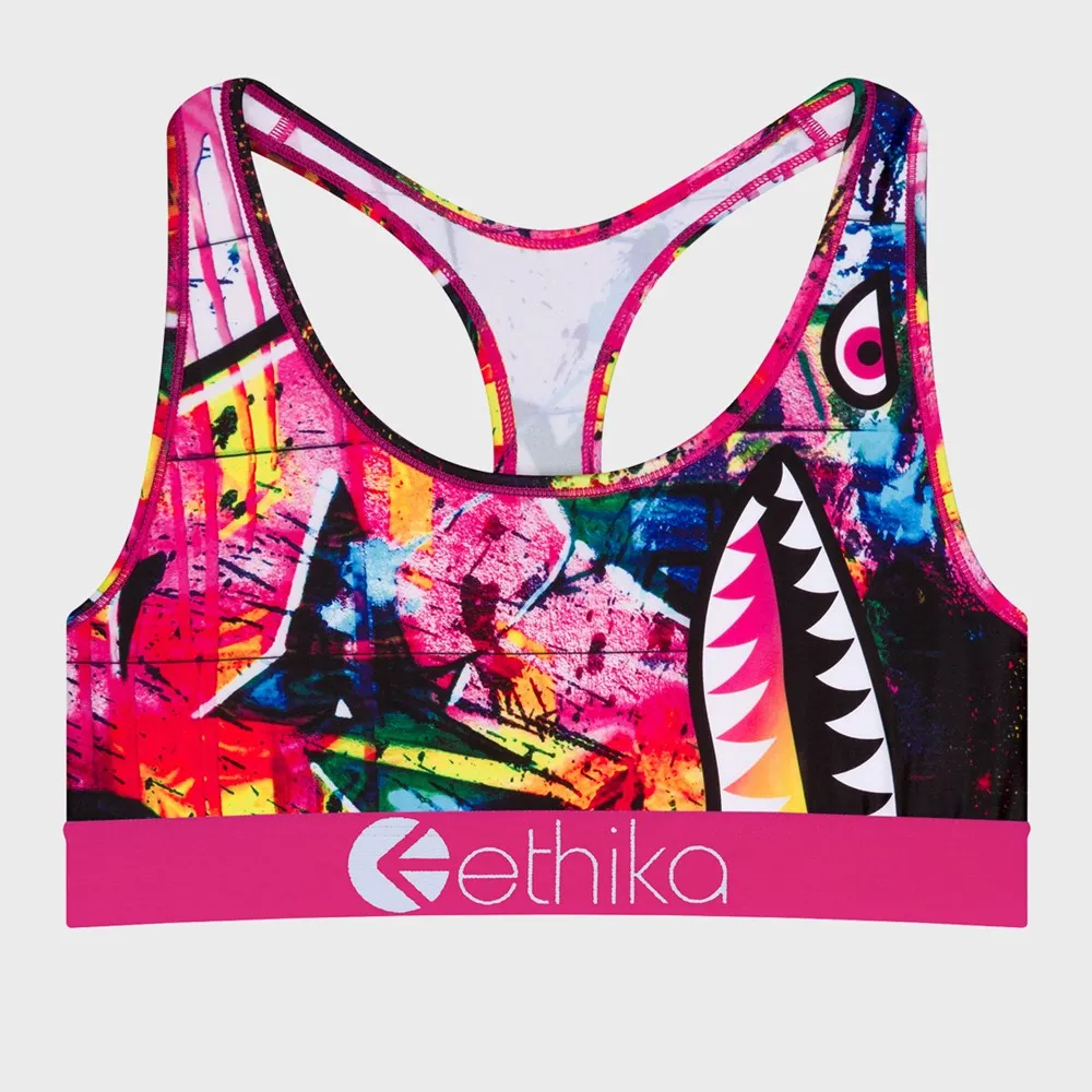 Ethika Bomber Pink Dripp Sports Bra