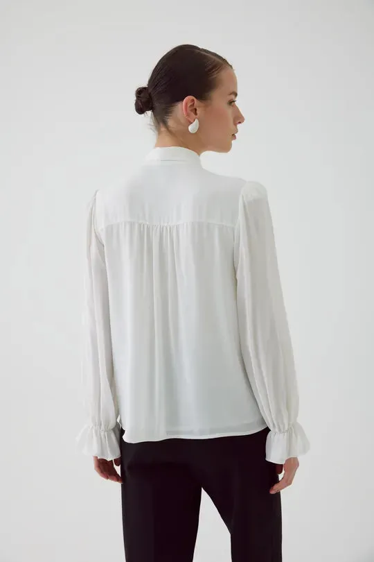 Exquise Aramis Cream Ruffle Shirt