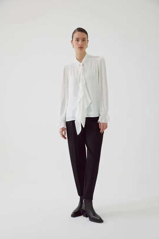 Exquise Aramis Cream Ruffle Shirt