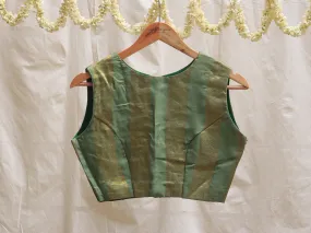 Fern green, soft silk, woven blouse