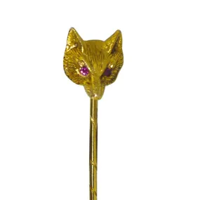 Fox Head Stick Pin