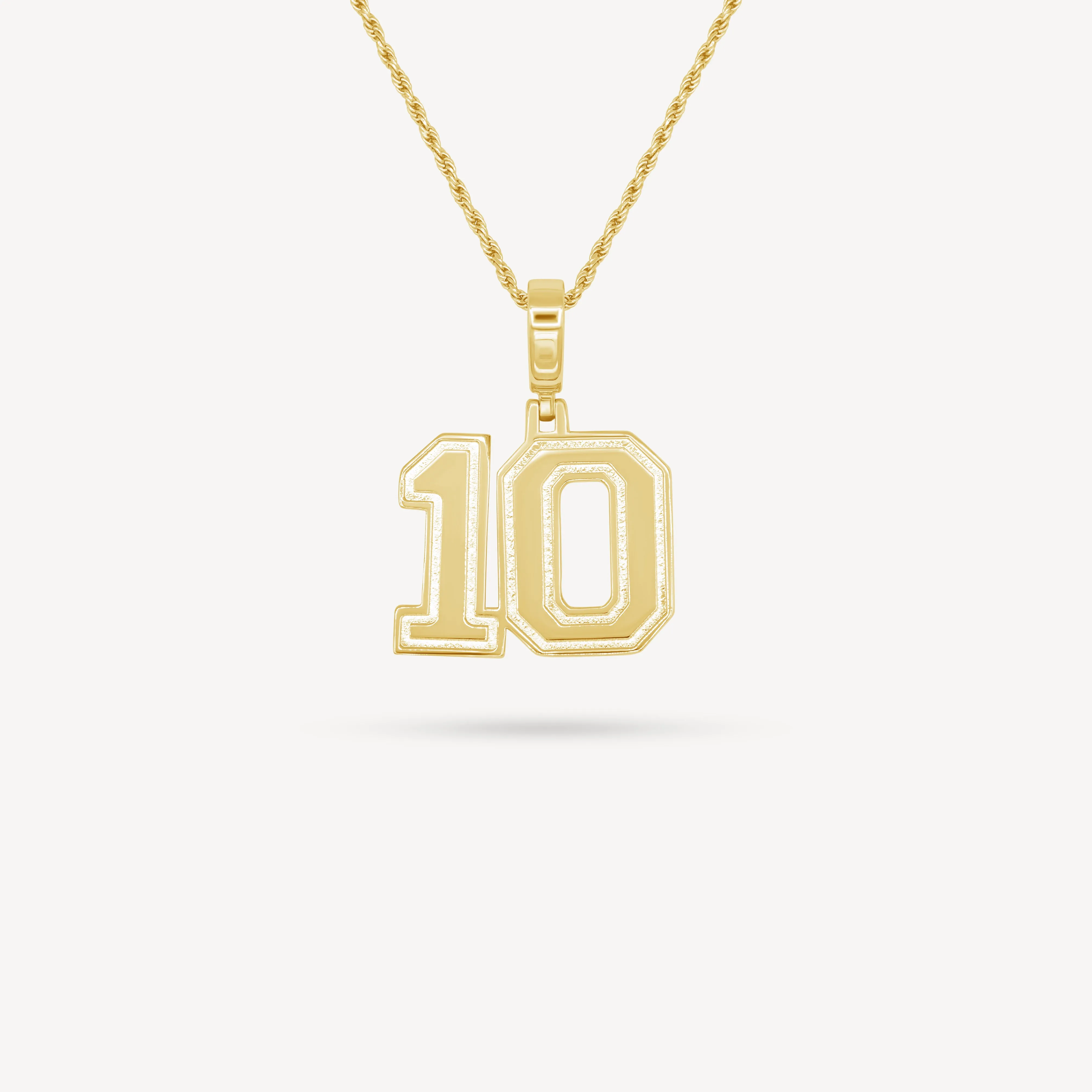 Gold Number Necklace