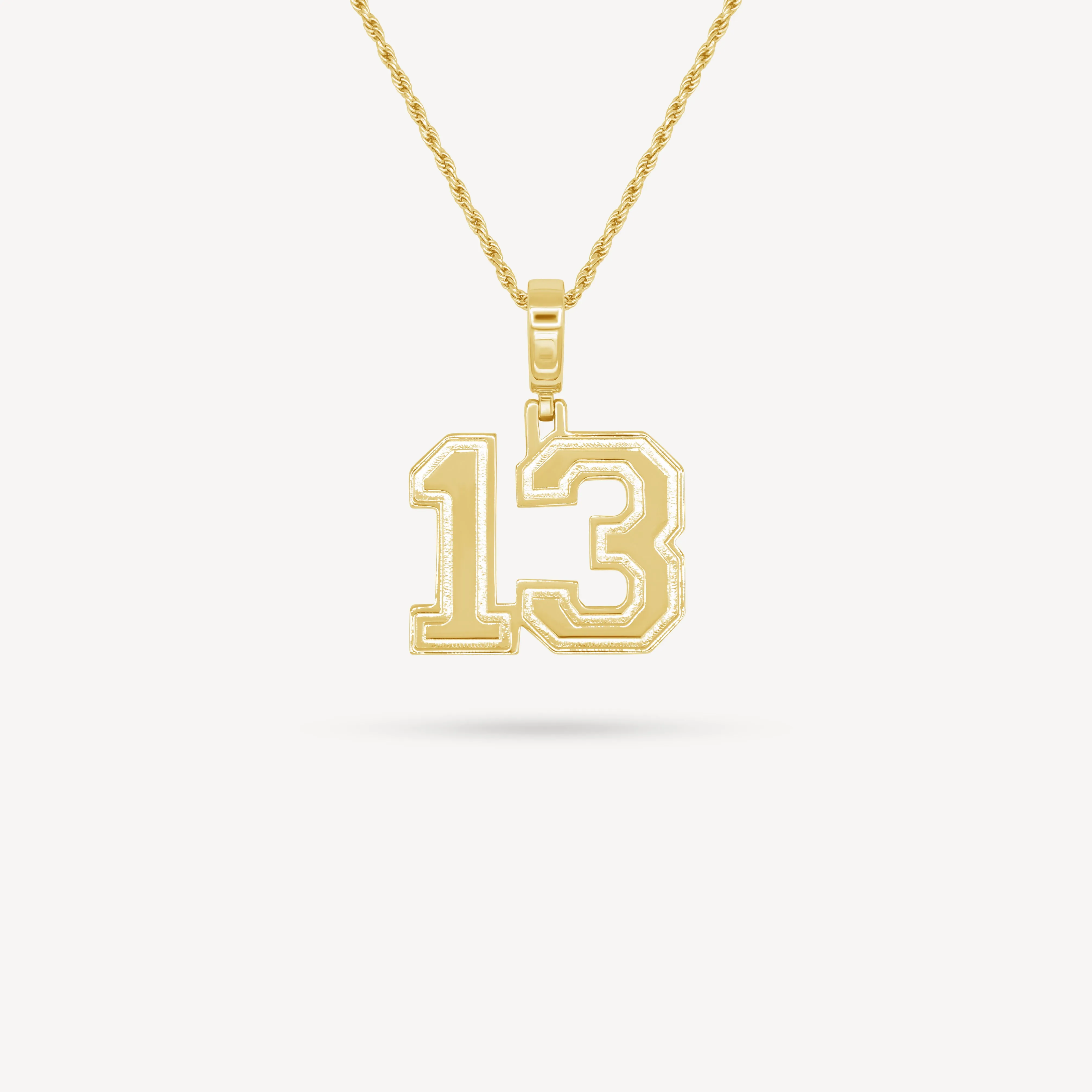 Gold Number Necklace