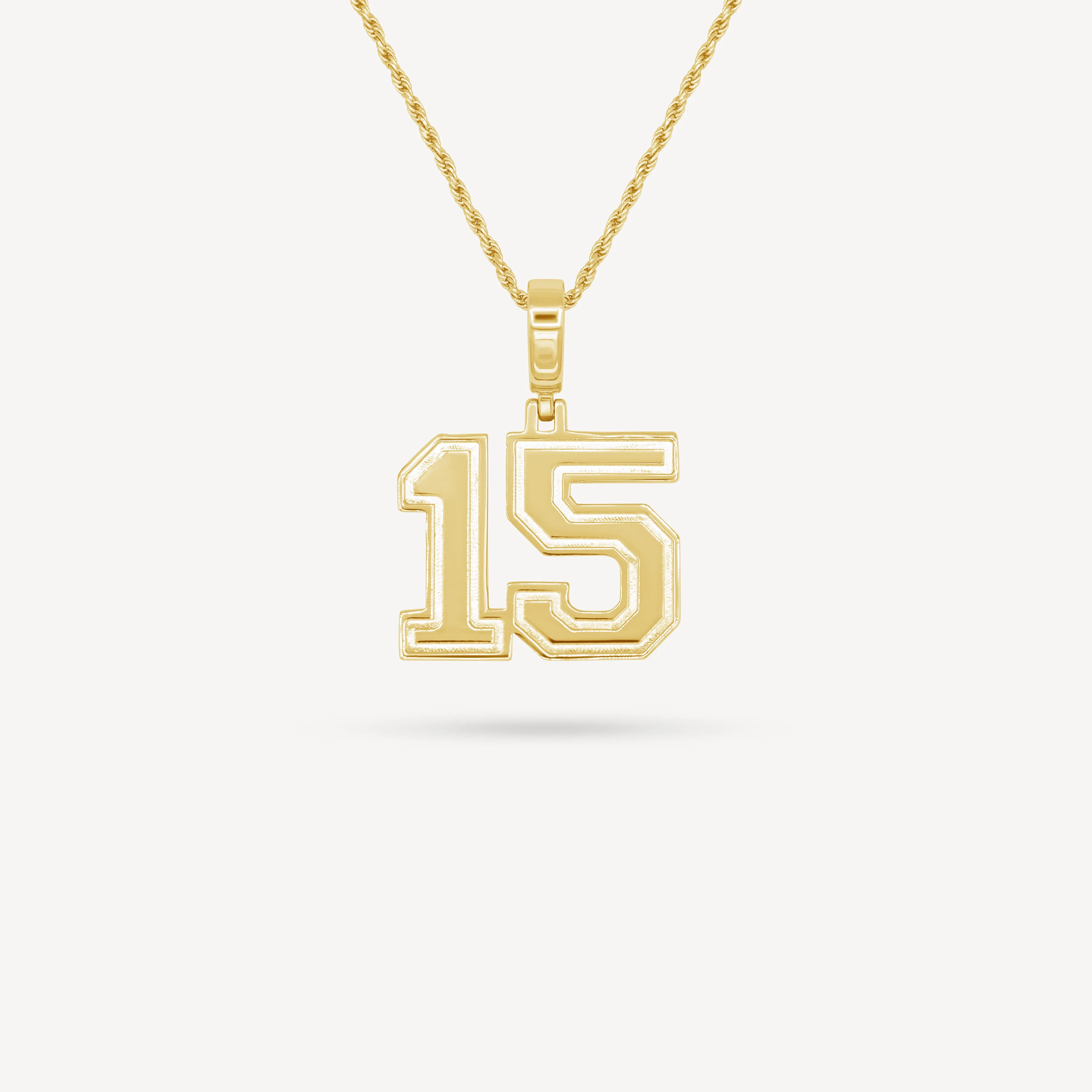 Gold Number Necklace