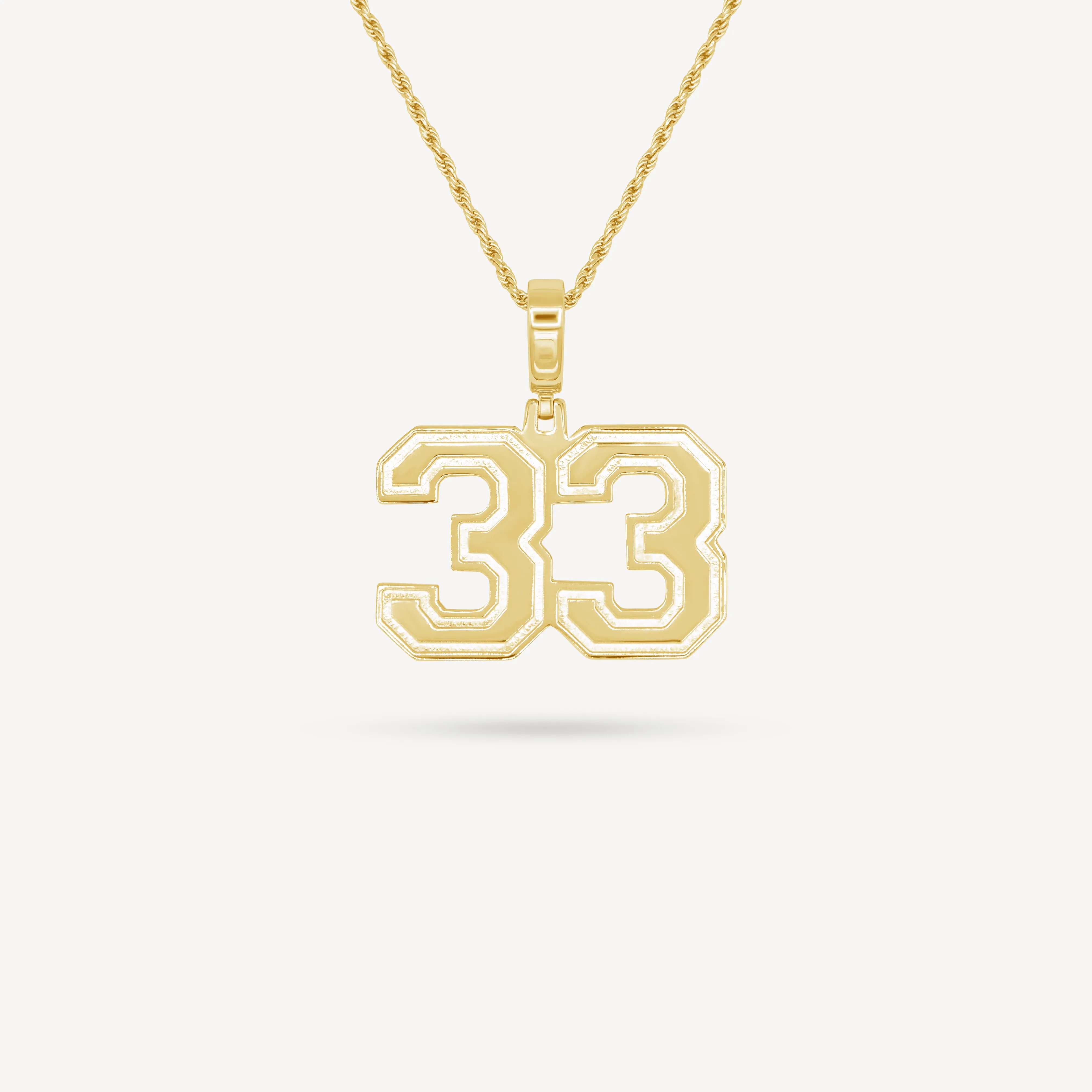 Gold Number Necklace