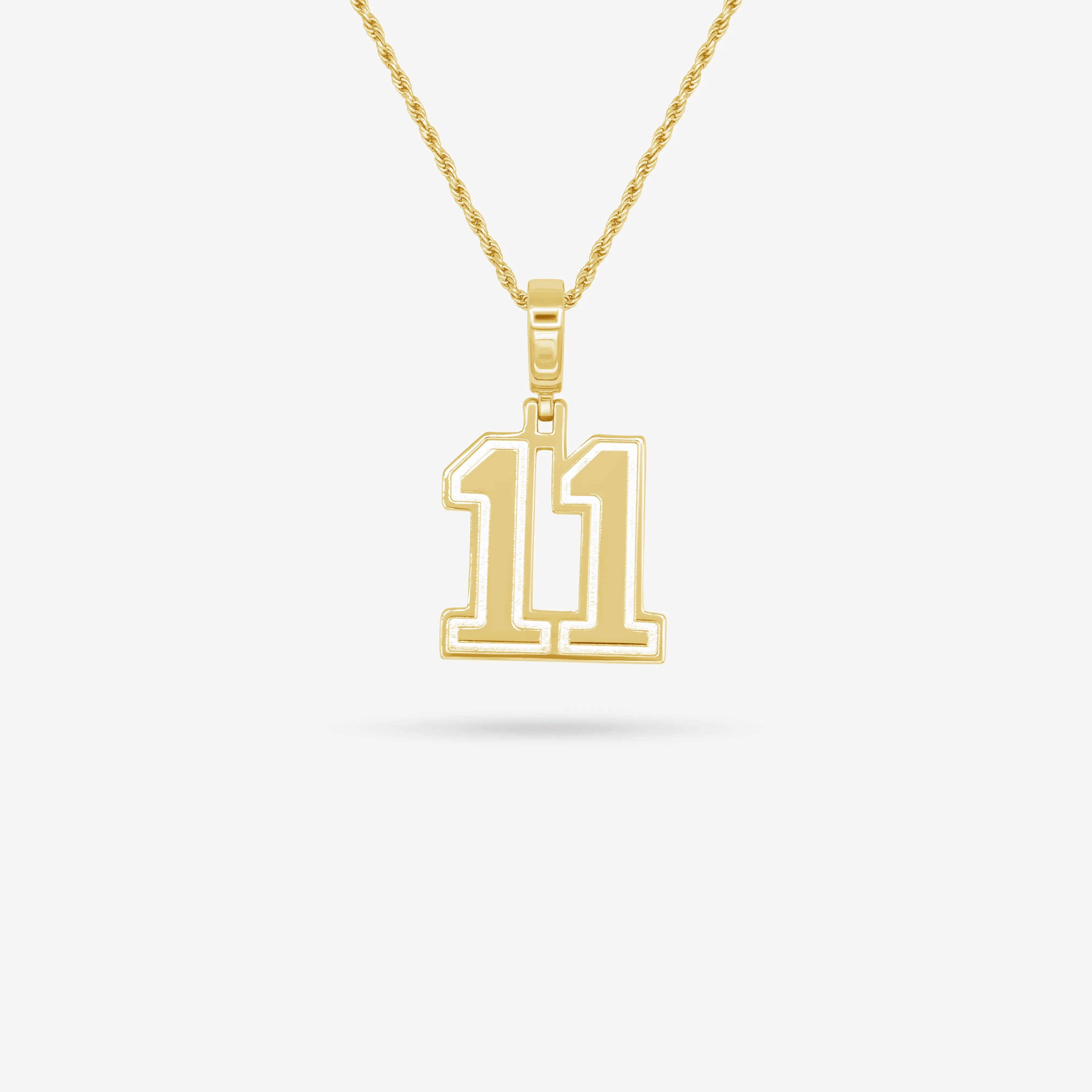 Gold Number Necklace