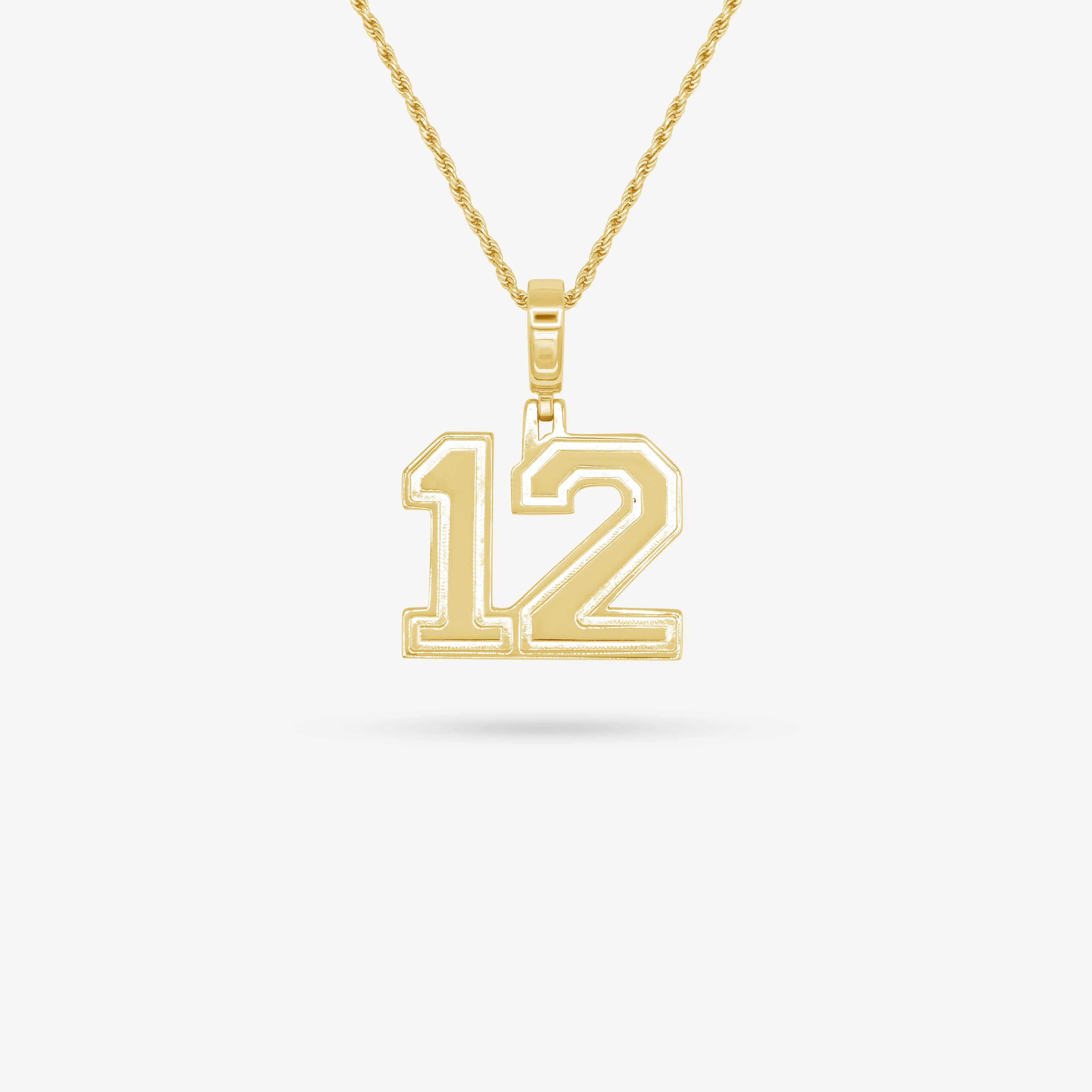 Gold Number Necklace