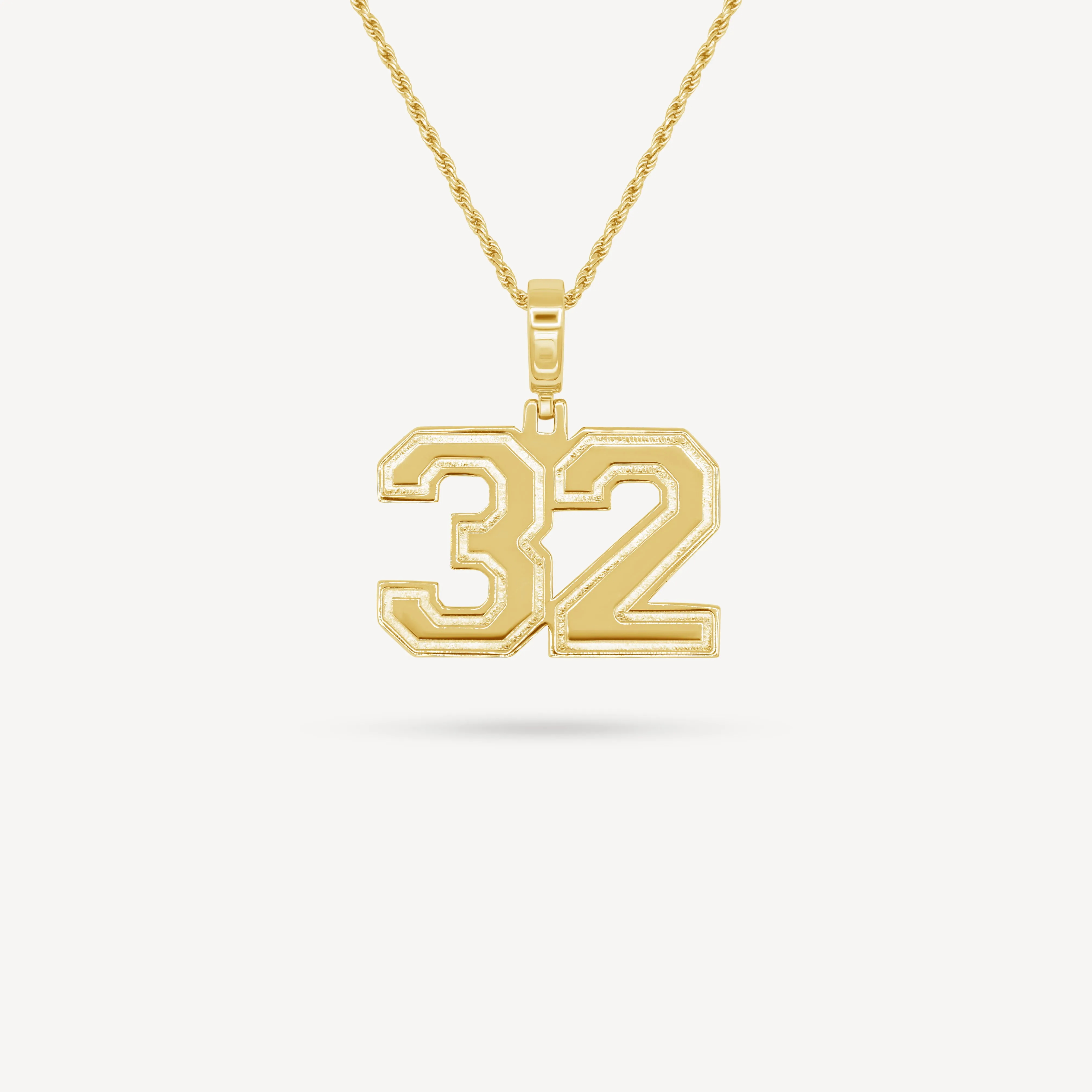 Gold Number Necklace