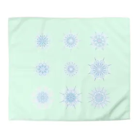 Handmade Mandala Design Microfiber Duvet Cover - Minty Fresh Background