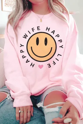 HAPPY WIFE HAPPY LIFE Graphic Sweatshirt