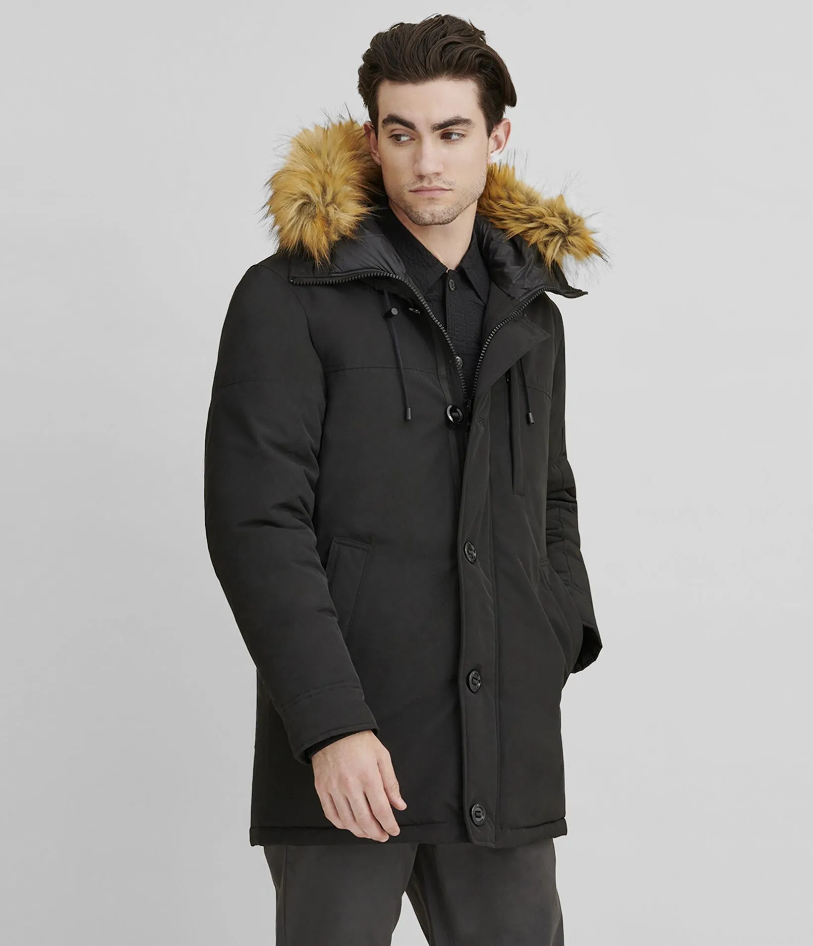 Hooded Button Parka