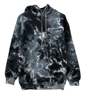 Inkblot Black and Gray Tie-Dye Unisex Hoodie