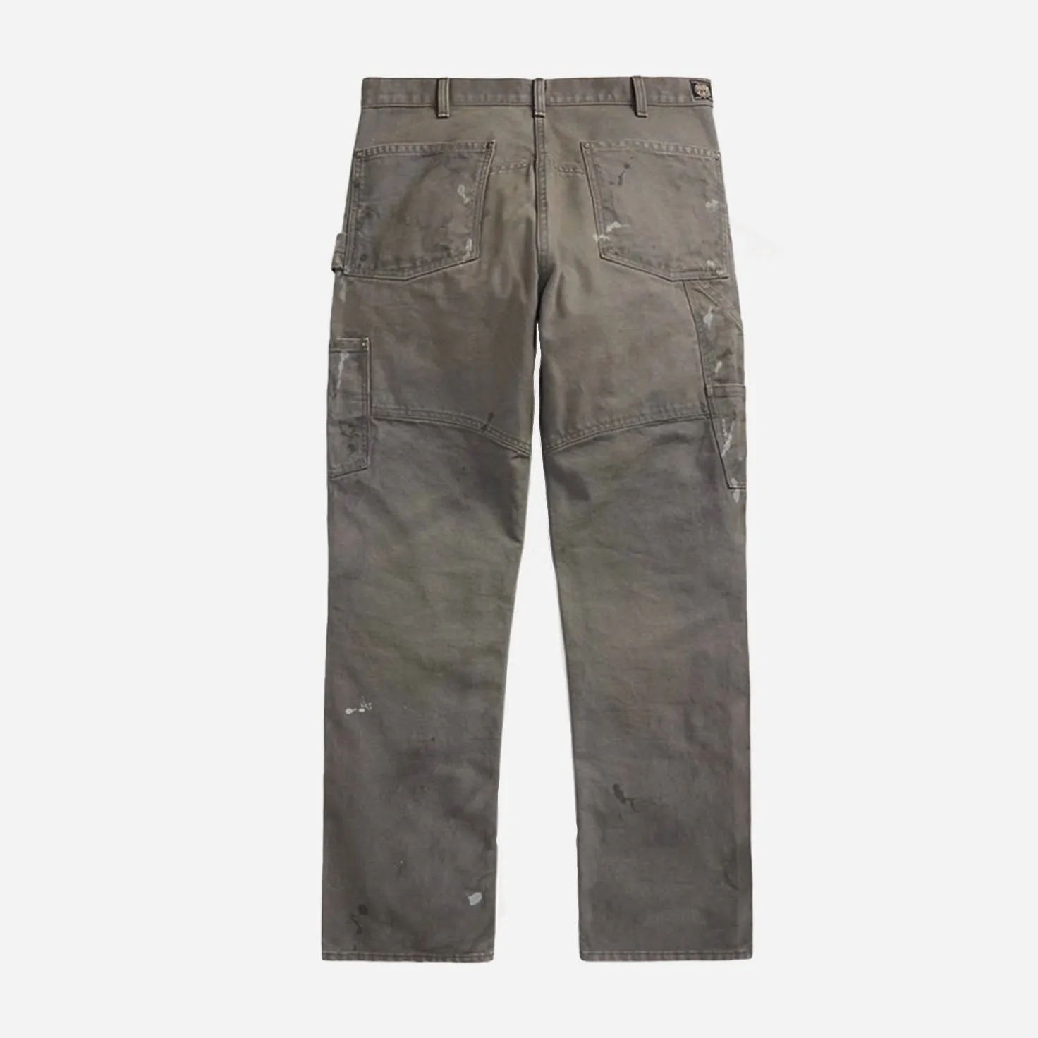 Distressed Grey Carpenter Flat Pants by Jenkins - Adjustable Fit