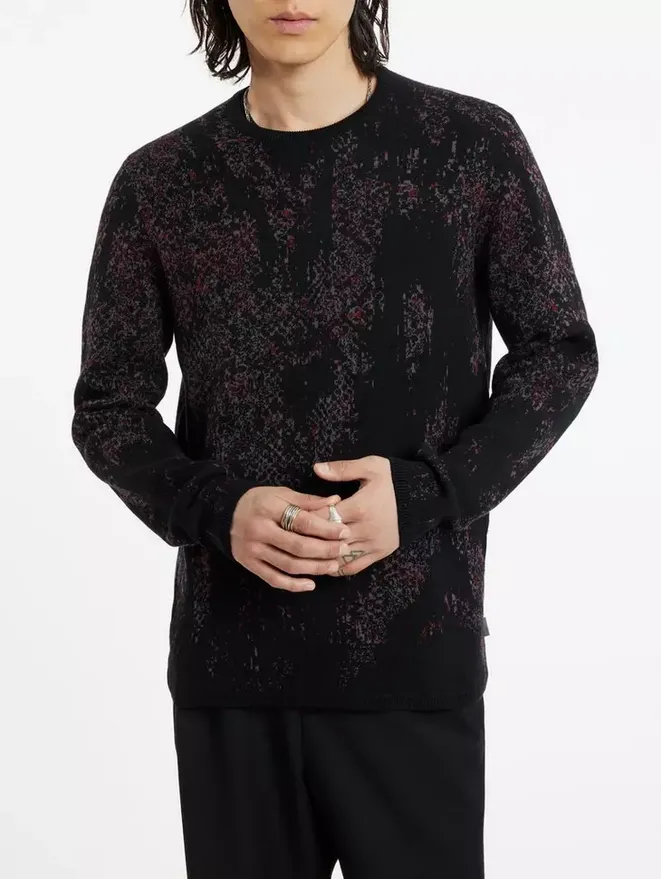 John Varvatos Vernon Crew Neck Sweater, Merlot