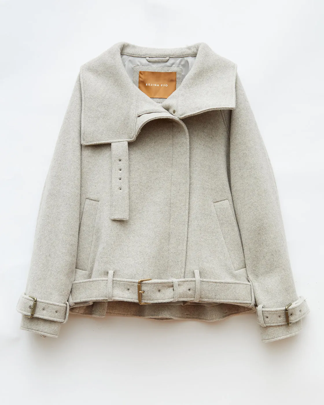 Juno Jacket Wool Blend Herringbone Beige