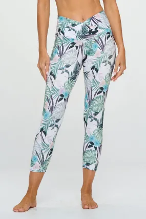 Kate - Tropical Buzz - Cross Over - Capri Legging (High-Waist)