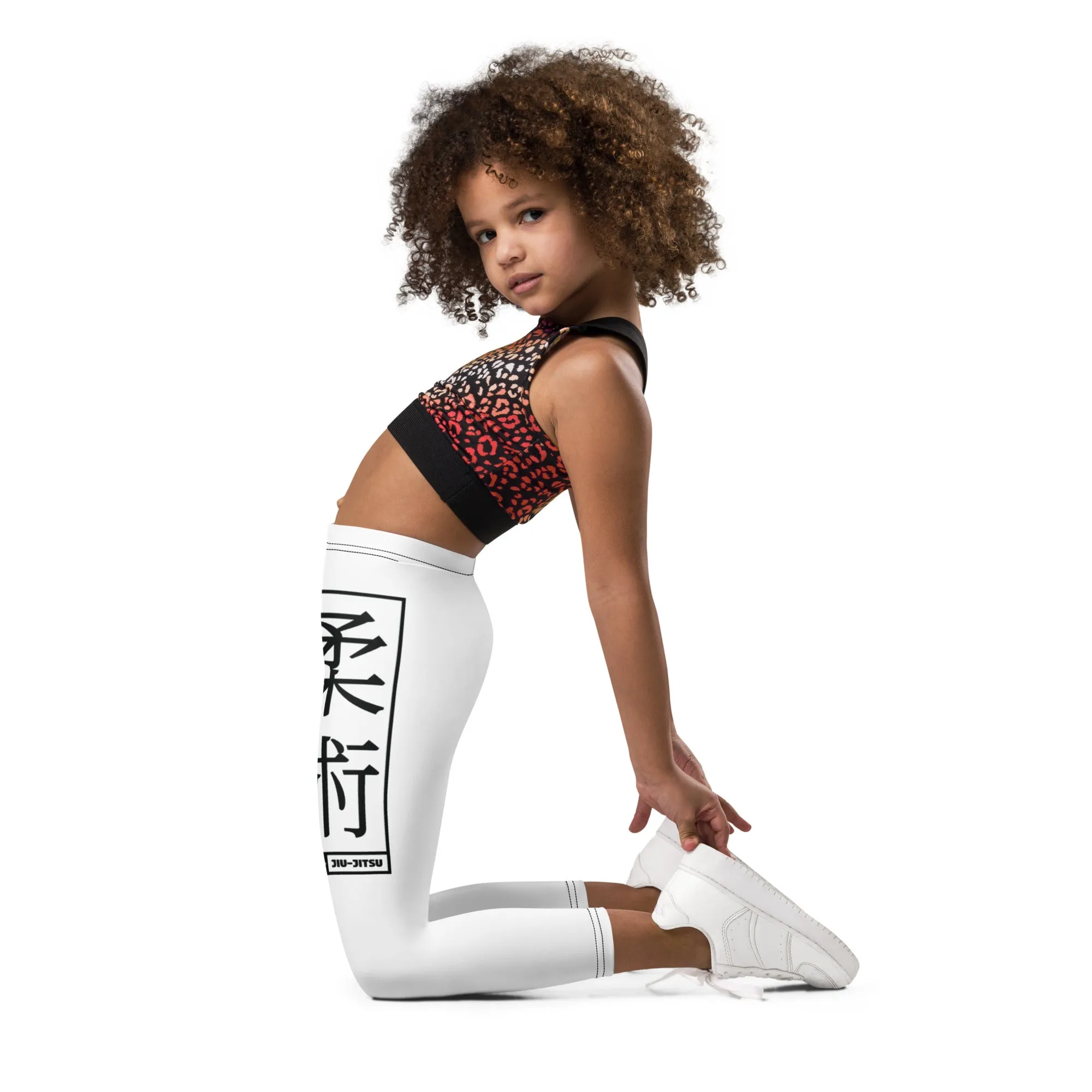 Kids' Girls Yoga Pants Workout Leggings Jiu-Jitsu 016 - Snow