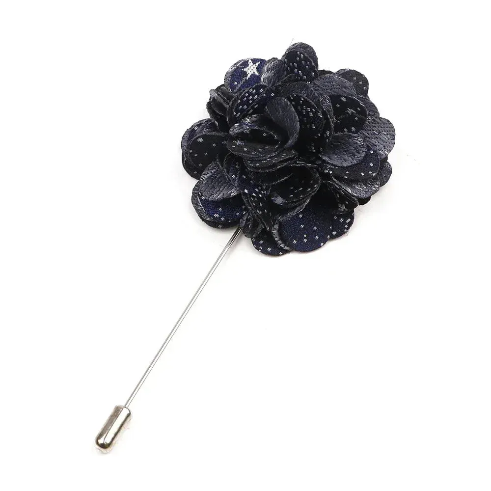 Lake Placid, Lapel Flower, Grey / Black / Navy