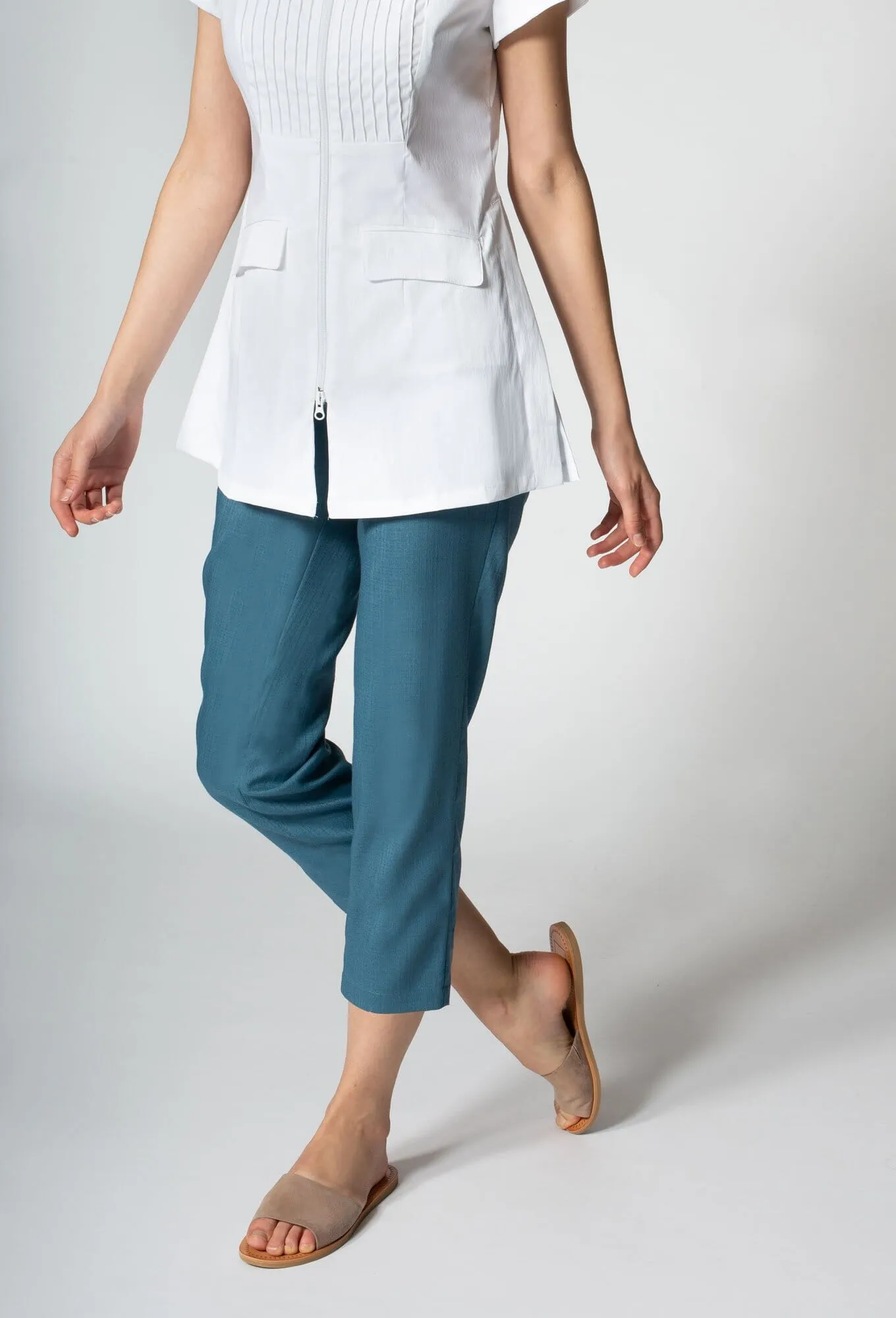 Limited Edition Women's Faux Linen Crop Pant