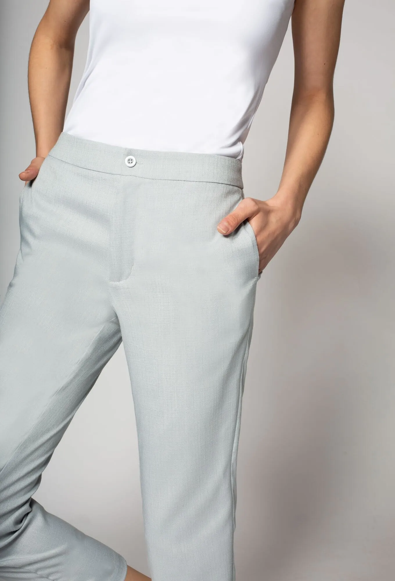 Limited Edition Women's Faux Linen Crop Pant