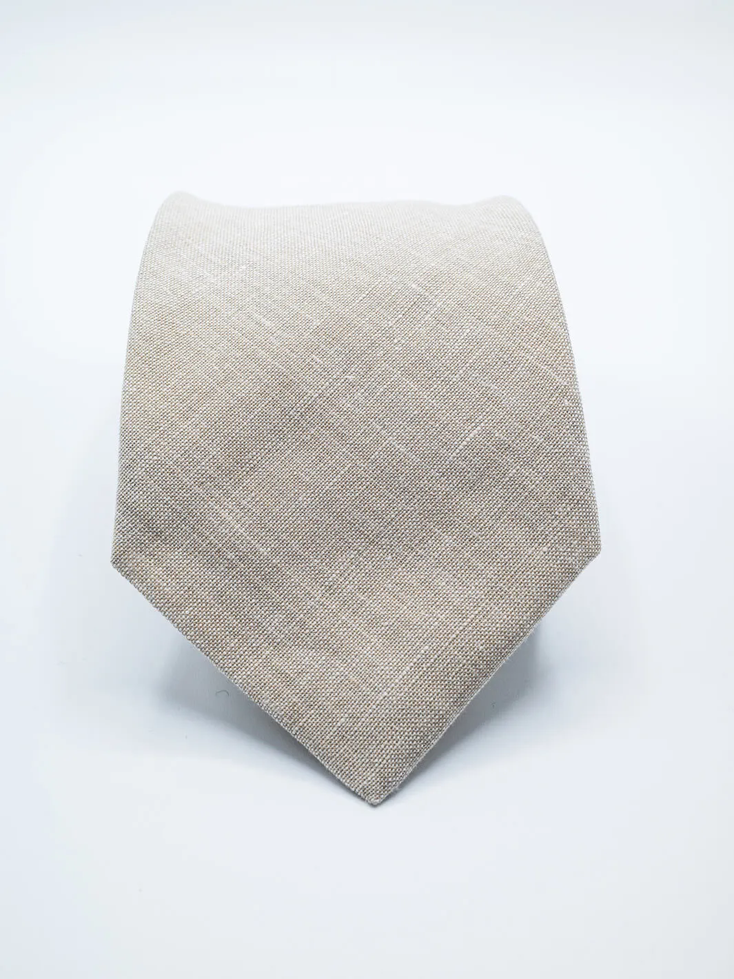 Linen-Silk Tie - Off-White