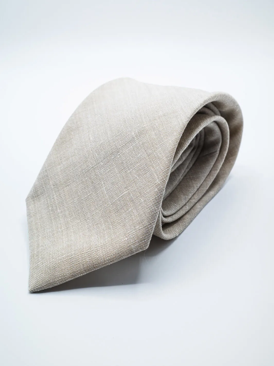 Linen-Silk Tie - Off-White