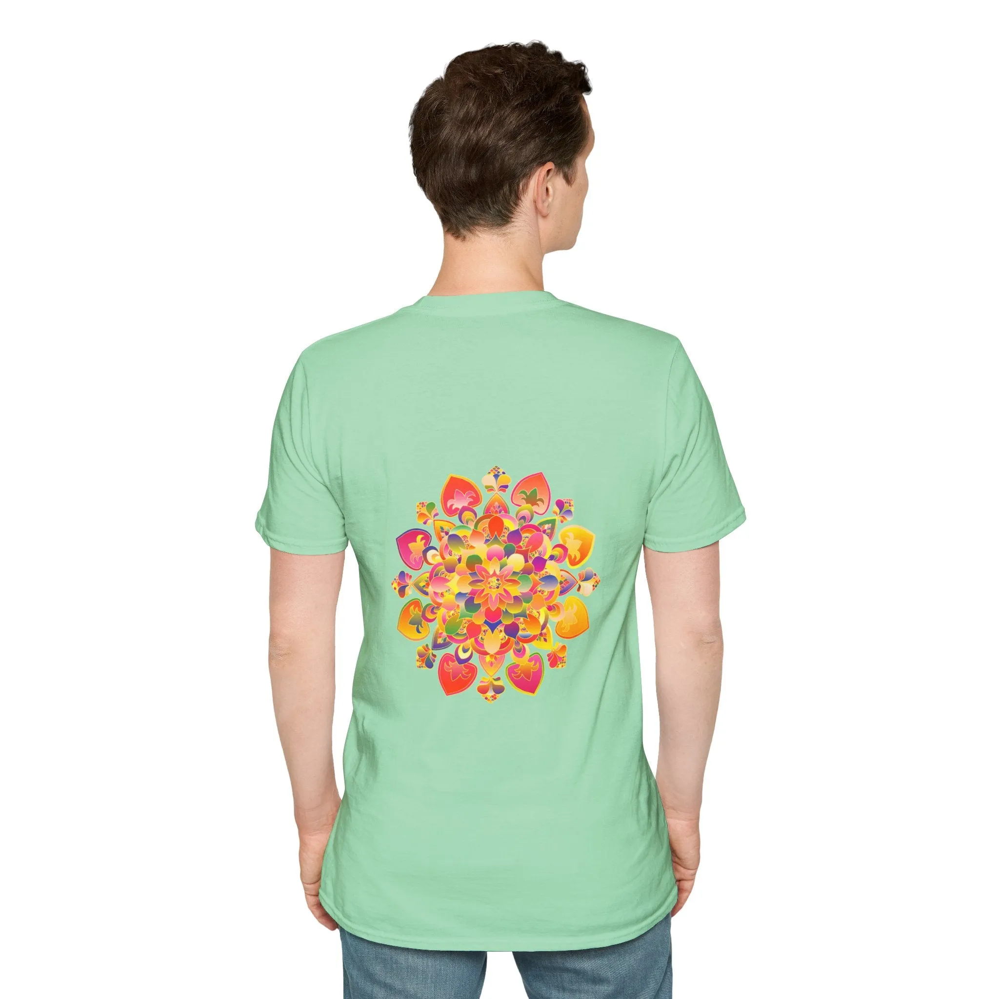 Lotus Mandala Unisex T-Shirt - Hand-Drawn Unique Design - Blululi