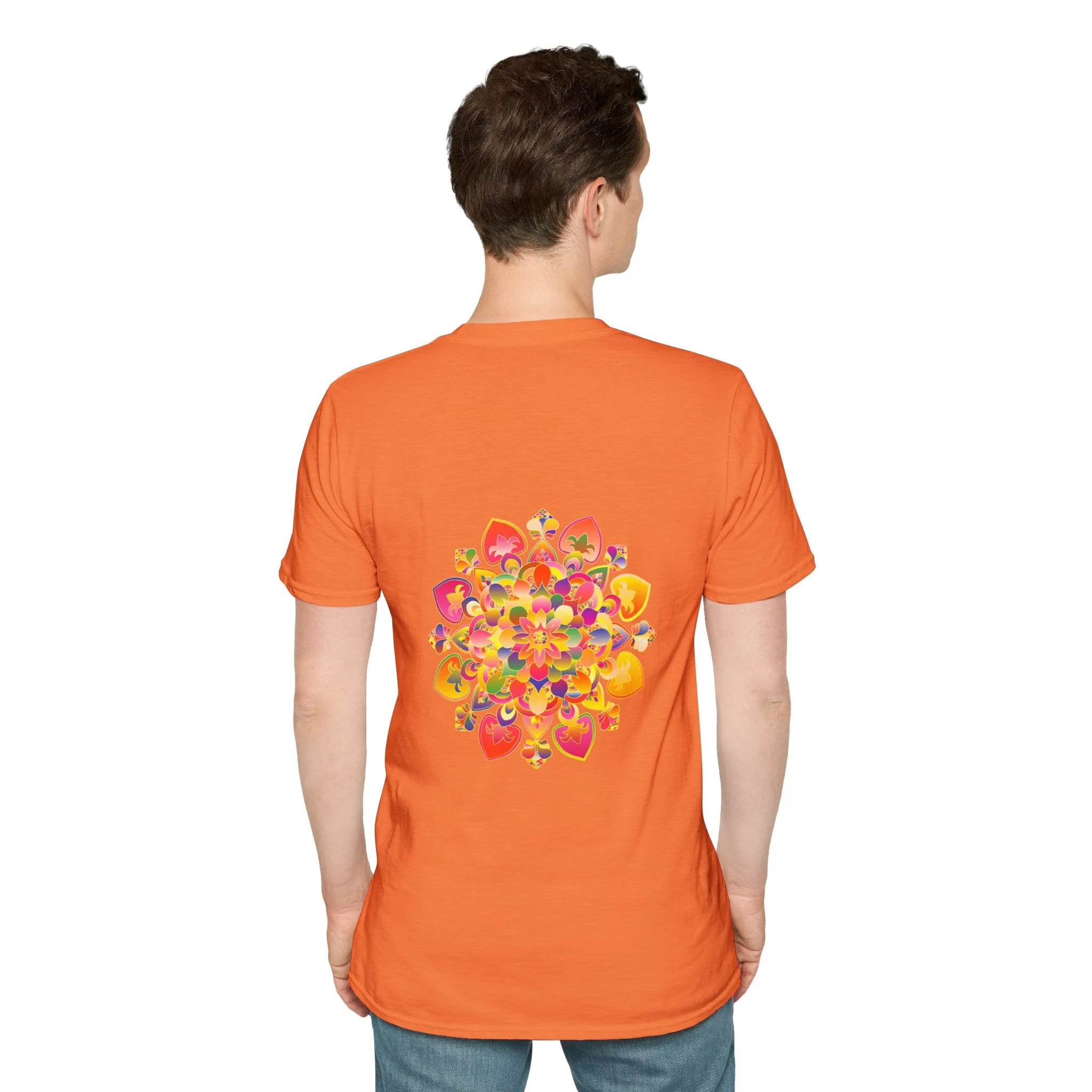 Lotus Mandala Unisex T-Shirt - Hand-Drawn Unique Design - Blululi