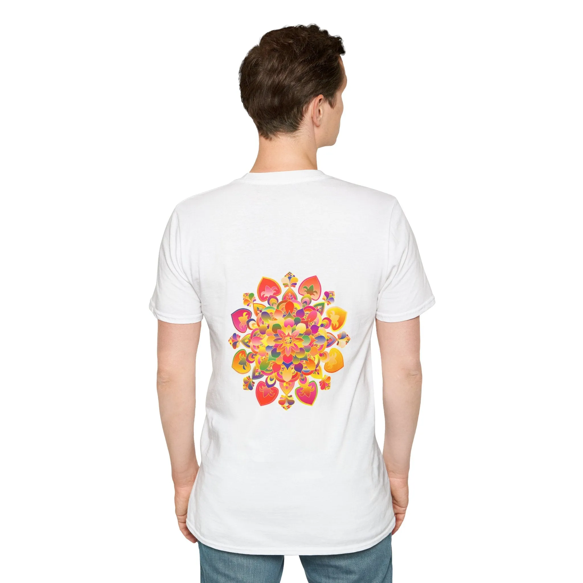 Lotus Mandala Unisex T-Shirt - Hand-Drawn Unique Design - Blululi