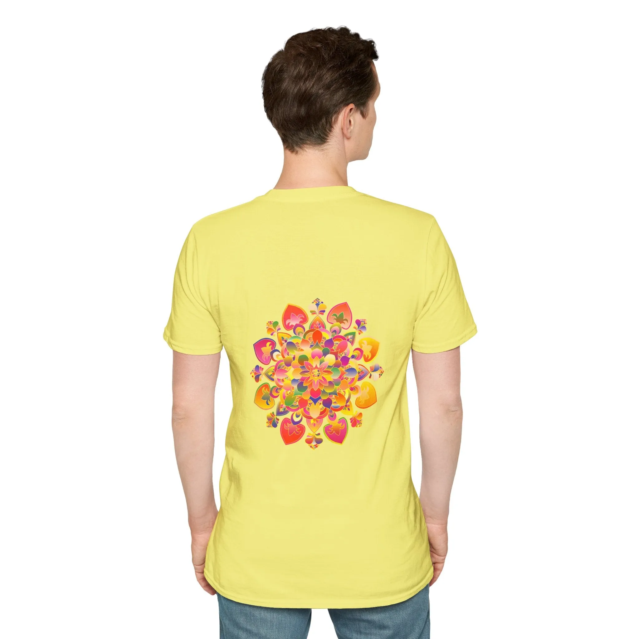 Lotus Mandala Unisex T-Shirt - Hand-Drawn Unique Design - Blululi